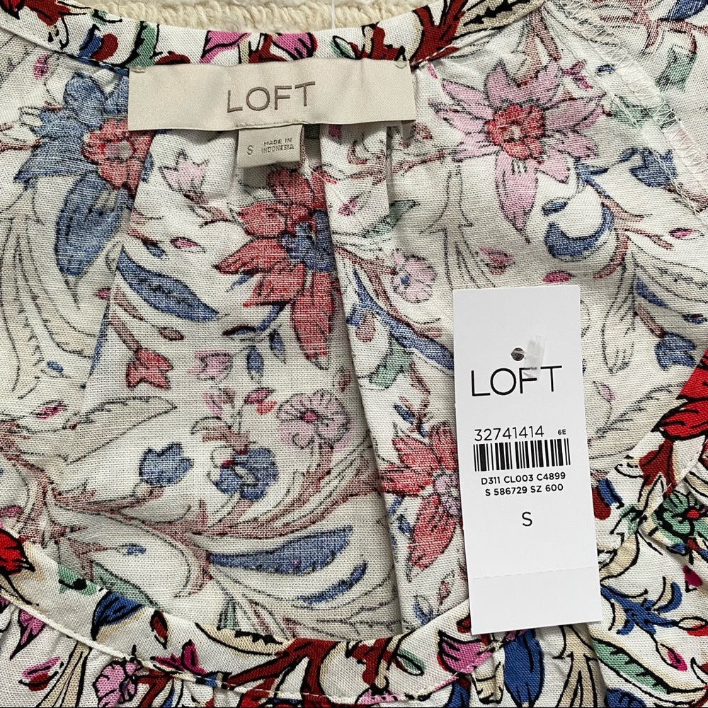 NWT Loft Spring Bloom tunic top - Picture 3 of 12